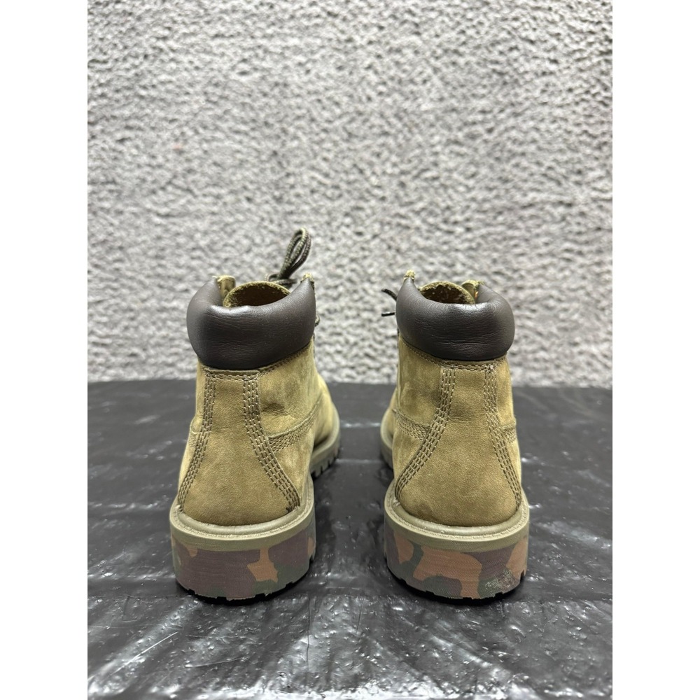 Timberland 6-Inch Premium Leather Boots Olive Green 1878A Boys Size 13 US - Picture 3 of 10